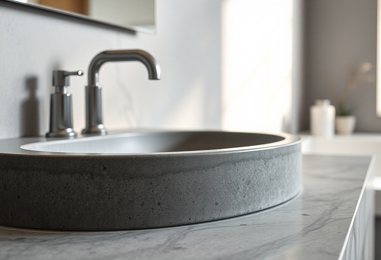 Betonové designové prvky v interiéru